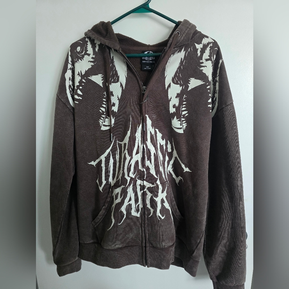 Brown Jurassic Park Hoodie